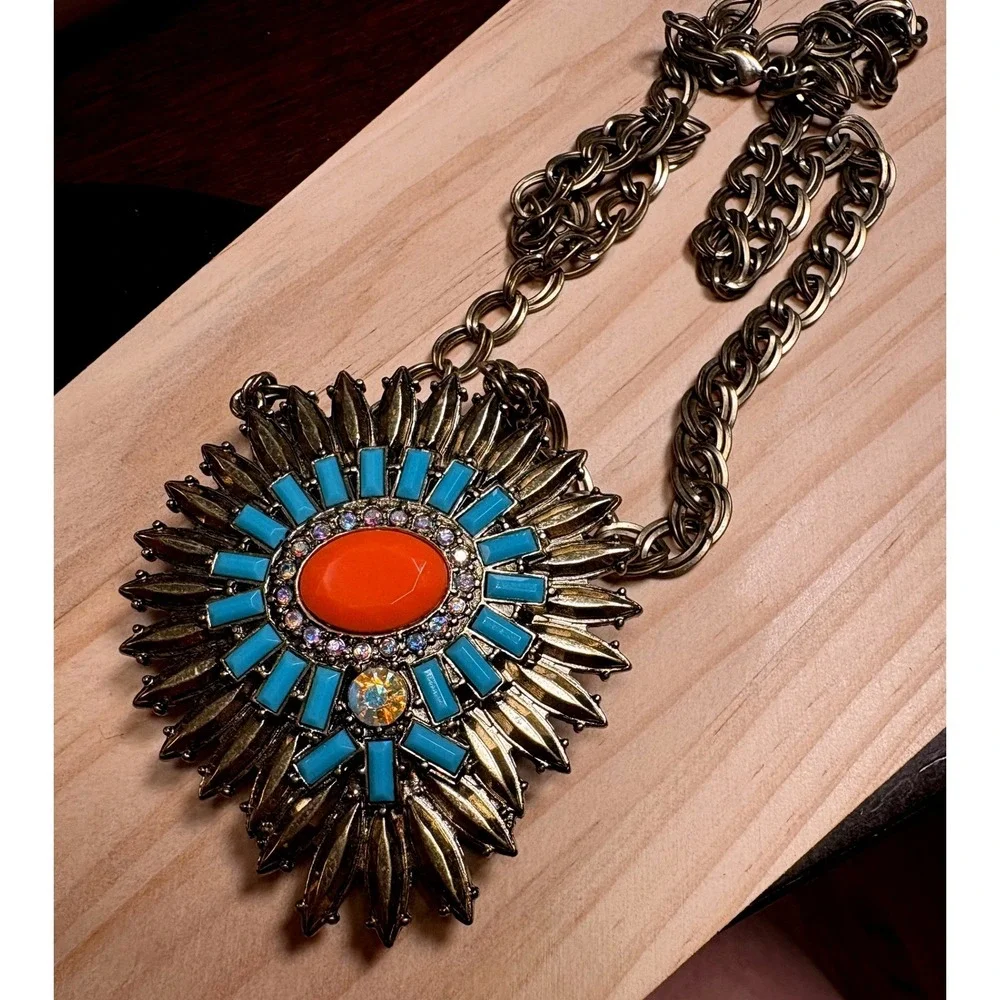 Premier Design Reversible Statement Necklace Women Multi Good Sunburst Boho